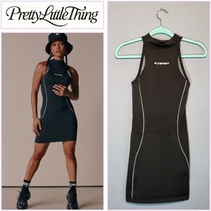 PRETTY LITTLE THINGS Size S Athletic Dress Compression Mini Athleisure Black